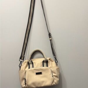 Saint+Sofia Cream Crossbody Bag with Adjustable Strap